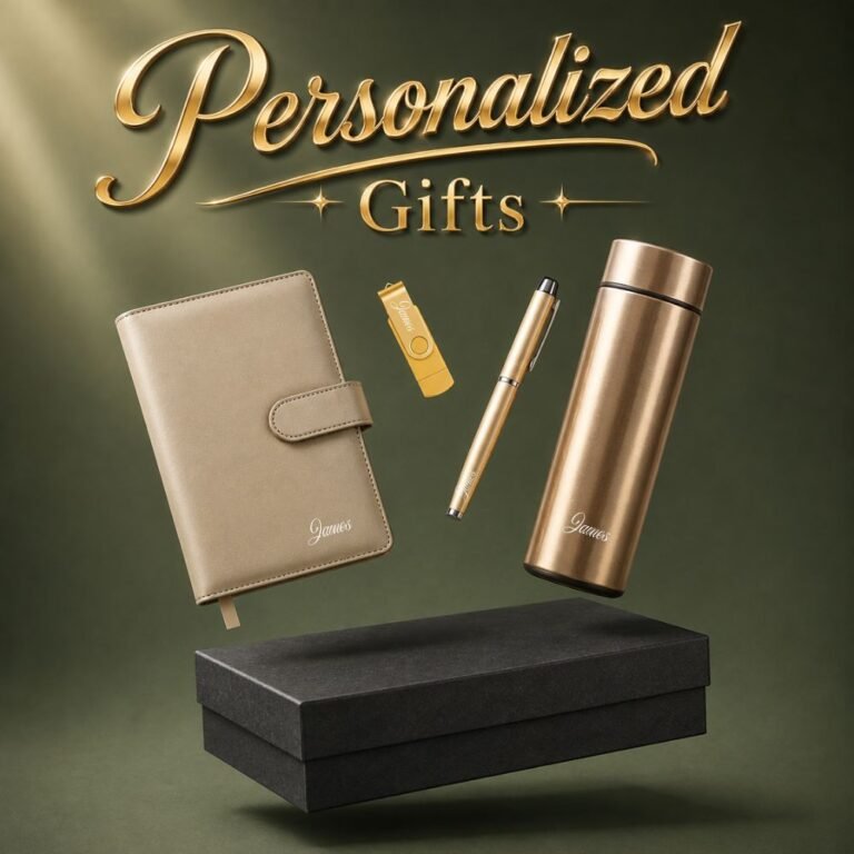 Personalized 4-in-1 Gift Set with Custom Engraved Name