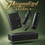 Personalized 5-in-1 Gift Set with notebook, tumbler, pen, pendrive and umbrella in custom gift box