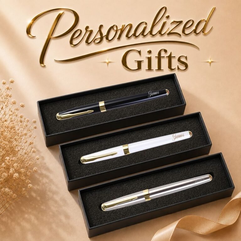 Personalized Roller Pen Gift Set with Custom Name and Gift Box