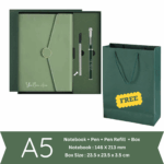 Custom Buku Nota Custom Made Notebook Stationery Corporate Gift Set Souvenir Annual Dinner Name Logo Nama Hadiah - Image 2