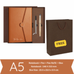 Custom Buku Nota Custom Made Notebook Stationery Corporate Gift Set Souvenir Annual Dinner Name Logo Nama Hadiah - Image 3