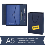 Custom Buku Nota Custom Made Notebook Stationery Corporate Gift Set Souvenir Annual Dinner Name Logo Nama Hadiah - Image 5