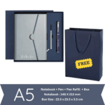 Custom Buku Nota Custom Made Notebook Stationery Corporate Gift Set Souvenir Annual Dinner Name Logo Nama Hadiah - Image 6