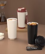 Custom Name Coffee Mug Thermos Cup Tumbler with Straw - Image 2