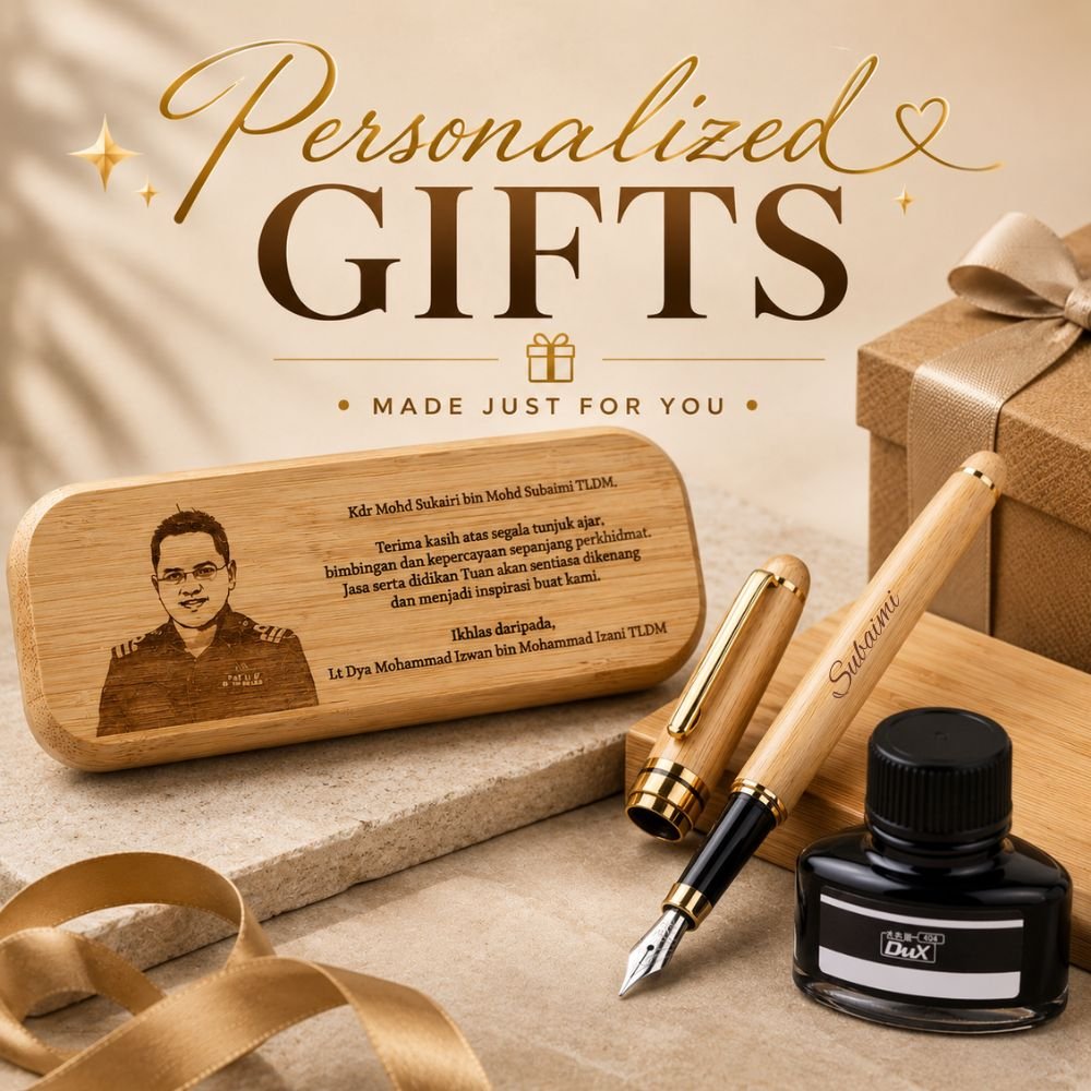 Personalized Bamboo Pen Gift Set - Image 1