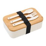 Personalized Bamboo Lunch Box with Cutlery Set - Image 6