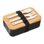 Personalized Bamboo Lunch Box with Cutlery Set - Image 4