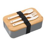 Personalized Bamboo Lunch Box with Cutlery Set - Image 5