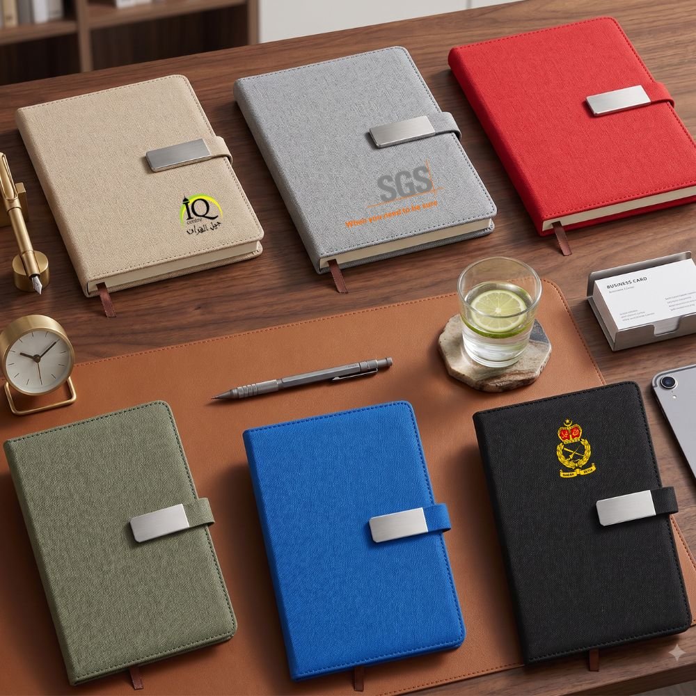 Custom A5 notebook with company logo printing for corporate gifts