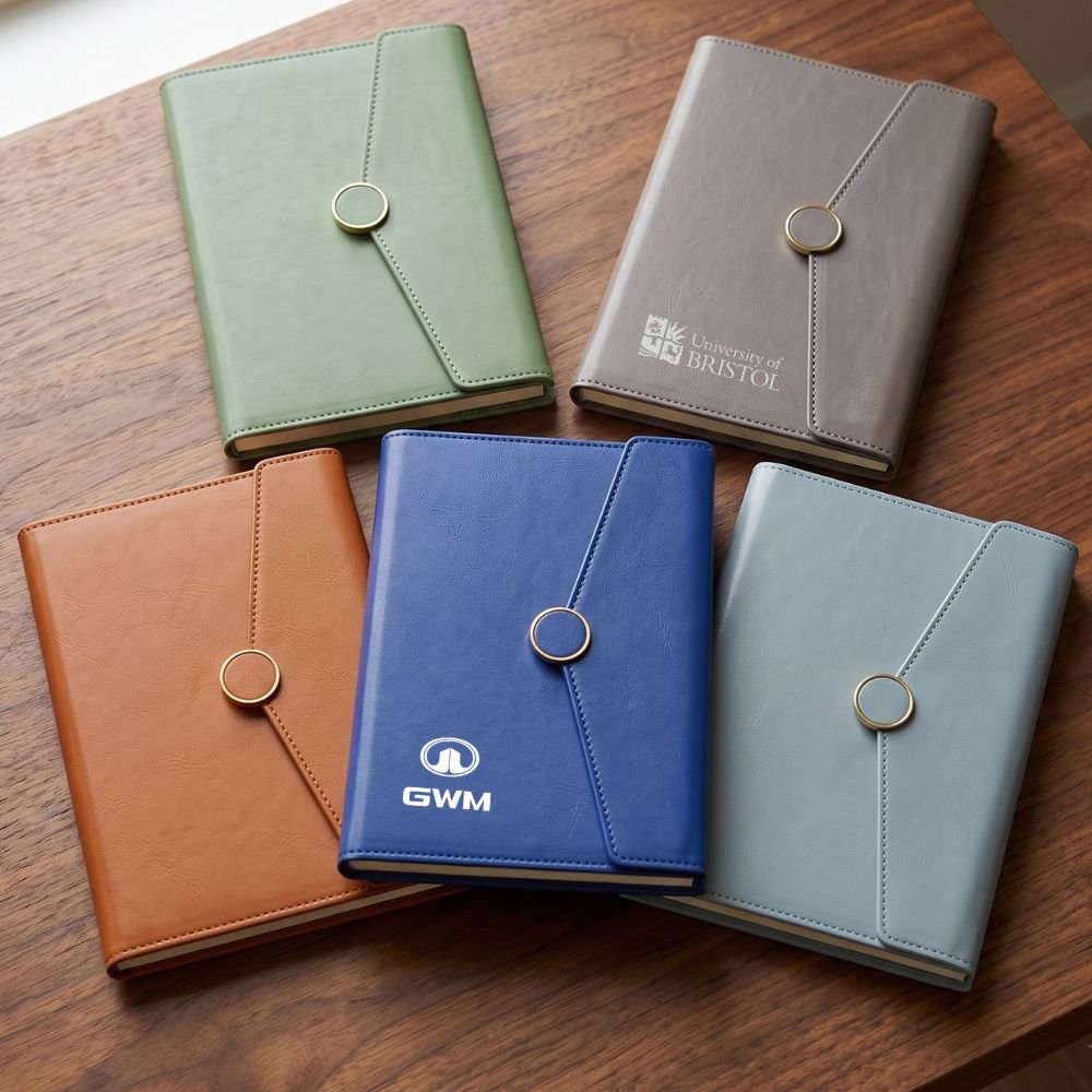 Custom A5 notebook with company logo printing for corporate gifts